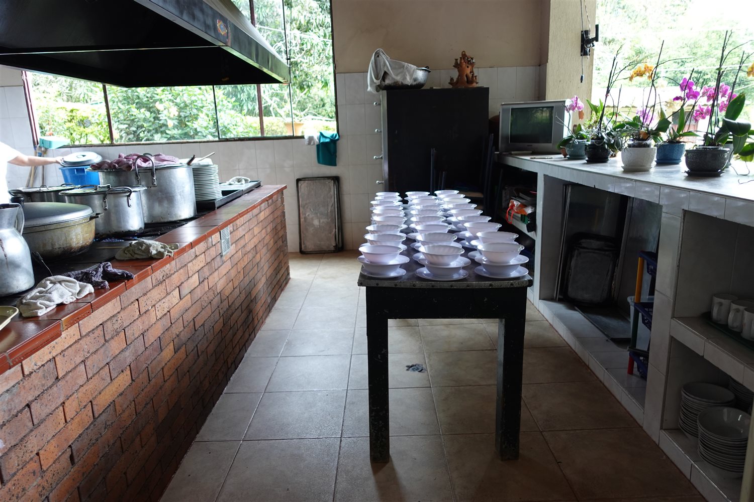 Preparación de alimentos en La Veega